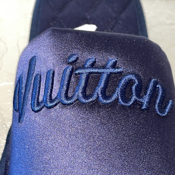 Louis Vuitton Marine blue LV Suite flat silky loafer embroidered - Picture 4 of 7
